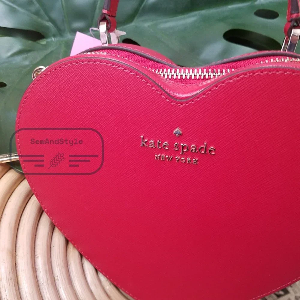 Kate Spade NWT New York Crossbody Red Love Shack Heart Purse Valentine - Picture 7 of 15